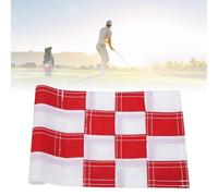 Agatige 22x15,5cm/8,7x6,1po Drapeau de Golf, Damier arrière-Cour Pratique Trou Golf pôle Tasse Drapeaux Golf Putting Drapeaux Verts Drapeaux pour intérieur extérieur arrière-Cour (Rouge Blanc)