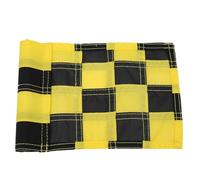 Agatige 22x15,5cm/8,7x6,1po Drapeau de Golf, Damier arrière-Cour Pratique Trou Golf pôle Tasse Drapeaux Golf Putting Drapeaux Verts Drapeaux pour intérieur extérieur arrière-Cour (Noir Jaune)