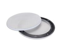 Agatige 2Pcs Caches pour Haut-parleurs de Voiture Grilles Rondes Métal 146/5,75 po Dia Intérieur Housse Protection pour Kaut-Parleur Audio Voiture Grilles de Haut-Parleur Acier avec 8 Vis (Blanc)