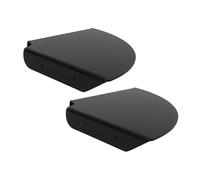 Agatige 2pcs Corner Shelf Moup Mural, Quart de Douche Ronde étagère Suspendue étagères d'angle Organisateur de Rangement Mural pour Chambre, Salle de Bain, Cuisine, Salon (Noir)