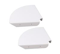 Agatige 2pcs Corner Shelf Moup Mural, Quart de Douche Ronde étagère Suspendue étagères d'angle Organisateur de Rangement Mural pour Chambre, Salle de Bain, Cuisine, Salon (Blanc)