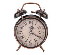 Agatige 4Inch Retro Alarm Clock, Twin Bell Loud Desktop Clock with Night Light Double Twin Bell Battery Operated for Home Use Bedroom and Home Decoration
