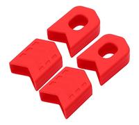 Agatige 4PCS Protecteur de Manivelle de Vélo, Protecteur de Bras de Manchon de Manivelle en Silicone Empêchant Les Rayures Capuchons de Pédalier en Silicone (Rouge)