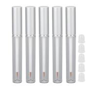 Agatige 5 PCS Tube D'eyeliner Vide, 3ML Bouteille De Mascara En Plastique Etanche Bouteille De Crème Pour Cils Portable Avec Bouchon En Caoutchouc Tube Mascara Tubing Mascara Vide Pour Voyage Camping