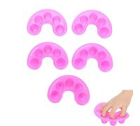 Agatige 5PCS Bol pour Nettoyage D'ongles, Cinq Doigts Bol de Trempage en Plastique Nail Art Conseils Main Tremper Bol Plateau Traitement Remover Manucure Trempage Outil