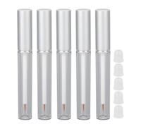 Agatige 5pcs Tube D'eyeliner Vide, 3ml Bouteille De Mascara En Plastique Etanche Bouteille De Crème Pour Cils Portable Avec Bouchon En Caoutchouc Pour Voyage Camping