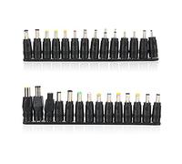 Agatige Adaptateur Secteur DC, 5.5x2.1mm 28 pièces Embouts tête de Conversion de Charge Universelle Femelle pour Ordinateur Portable, pour appareils ménagers