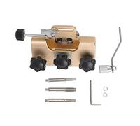 Agatige Affûteur de tronçonneuse, gabarit d'affûtage de chaîne à manivelle léger et Portable en Alliage d'aluminium pour la Plupart des scies à chaîne et scies électriques (Gold)