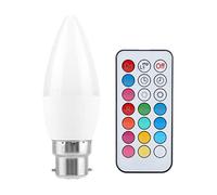 Agatige Ampoules candélabres LED E12, 3w Ac85-265v, lustre à couleur changeante, veilleuse avec télécommande pour fête à la maison (RGB+Cool White)