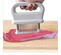 Agatige Attendrisseur à Viande, 48 Attendrisseur à Lame D'aiguille Ultra Pointue en Acier Inoxydable Outil D’attendrisseur D’aiguilles Viande pour Attendrir le Steak, Boeuf avec Brosse de Nettoyage