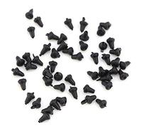 Agatige Bouchons Bobber pour Ligne de pêche, 50 pcs Plastique Carpe matériel de pêche appâts arrêt bouillettes Flottant leurre Tenant Bouchon(Le Noir)
