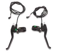 Agatige Brakes Lever, 1 Pair 2 Wires Left & Right Universal Electric Bicycle Clutch Brake Handle Lever, E Bike Perch Replacement Parts Suitable for 22.5 mm Handlebar