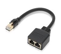 Agatige Câble Répartiteur Ethernet RJ45, Adaptateur Répartiteur Réseau RJ45 Y Répartiteur de Câble LAN Adaptateur de Commutateur Ethernet Simultané 1 à 2 Ports Câble Cat7 Connexion LAN