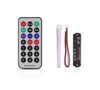 Agatige Carte de Décodeur MP3 Bluetooth de Voiture, Module de Décodage Audio sans Fil avec Télécommande, Prise Encharge de la Carte SD TF/USB/WMA AUX FM Radio