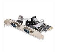 Agatige Carte PCI vers Série, Carte De Port Série PCI Express RS-232 DB9 à 2 Ports pour Windows XP, Vista, 7, 8.x, 10, 11 32/64 Bits Et Linux PCs-PCIE Carte De Port Série