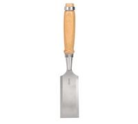 Agatige Ciseau à Bois avec Manche 38mm, Ciseau à Bois à Bords biseautés, Outil de Ciseau à Bois, Ciseau Plat à Poignée en Bois de Construction CR-V pour La Sculpture sur Bois de Charpentier