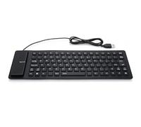 Agatige Clavier Pliable en Silicone USB 85 Touches, Clavier Silencieux, Pliable et Souple, Portable et Confortable, avec câble USB, écran Tactile, pour PC, Ordinateur Portable (Noir)