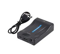 Agatige Convertisseur Péritel vers HDMI, 1080p/720p, Adaptateur Convertisseur Audio Vidéo Scaler avec Câble d'alimentation USB Compatible avec Sortie 720p/1080p