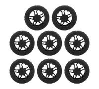 Agatige Coussins de Roues à Bagages de 8 pcs, couvercles de Roue de Valise en Silicone Anti Bruit Accessoires pour 5 à 6 cm de diamètre (Noir)