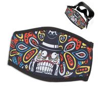 Agatige Couverture de sangle de masque de plongée, sangle de masque double face protecteur de cheveux ceinture de miroir de plongée pour les sports nautiques de plongée(Dents drôles)