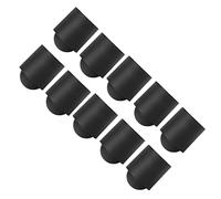 Agatige Couverture De Tête De Piscine, 10 Pièces/Ensemble De Pointe De Queue De Billard Couverture en Caoutchouc Queues De Billard Chapeau De Protection De Bâton(Noir)