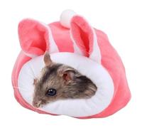 Agatige Cute Hamster Bed, Mini Cotton Hamster Warm Bed House Hideout Guinea Pig Christmas Cage Accessories for Chinchilla Mini Hedgehogs and Small Pets (Rabbit Pattern)