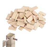 Agatige Domino en hêtre, 50pcs Tenons en hêtre (8 x 40mm) Rectangulaires Domino Tenon Cheville Bois Hêtre Blocs Cheville Pointes Bois Massif pour menuiserie, assemblage et encadrement de meubles