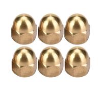 Agatige Écrou de Dôme, écrou Hexagonal Borgne, Acorn Capuchon Écrou Écrou Hexagonal Ensemble, Écrou Borgne Laiton M3-M12 Hexagonal Dôme Clou Décoratif pour Vis Boulon (M6(20PCS))