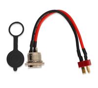 Agatige Electric Scooter Charger Port with Cover, E Bike Scooter Charging DC Port, 2 Cable Power Supply, Replacement Parts Compatible with KU Goo, M4pro