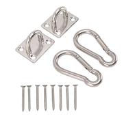 Agatige Ensemble De Crochets De Balançoire 200 Kg, Kit De Crochet Balancoire en Acier Inoxydable avec Crochet À Ressort À Boucle De Porte Carrée Support De Sac De Frappe pour Yoga De Porche