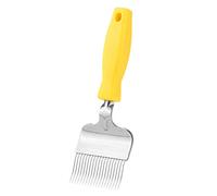 Agatige Fourchette à déboucher Les Abeilles, grattoir à Miel en nid d'abeille avec 19 Dents en Acier Inoxydable et poignée en Plastique, Outil d'équipement pour Apiculteur, 8,66 X 2,76