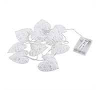 Agatige Guirlande lumineuse boule en rotin en forme de cœur, lumière scintillante 10LED à piles, boules suspendues pour remplissage de vase artisanal, ornements pour mariage, fête, 2,8 x