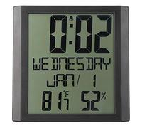 Agatige Hygromètre Numérique, Thermomètre Intérieur, Horloge Murale électronique avec Moniteur De Température pour la Maison, Chambre De Bébé, Terrarium, Incubateur, Serre
