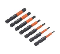 Agatige Jeu de 7 Embout Visseuse Hexagonale Longueur 50mm Bit de Tournevis Allen à Aimanté Choc H1,5 H2 H2,5 H3 H3,5 H4 H5 H6 H7 H8, Jeu De Forets à Insertion électrique