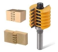 Agatige Jeu de Forets de Toupie à Réglables Router à Rainure Bits Fraise à Bois Mèche de Menuiserie Routeur T Forme Avec 5 Lame de Coupe, coupe-burin réversible pour le travail du bois