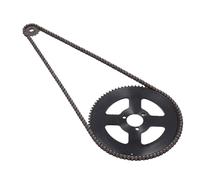 Agatige Jeu de pignons de chaîne 25H, pignon Avant en Acier 10 mm 15 Dents 29 mm 80 Dents arrière 146 maillons pour Mini Moto 47 CC 49 CC Pocket ATV Dirt Bike