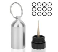 Agatige Joints Circulaires de Cylindre de Plongée, Réservoir de Plongée sous-Marine Mini Porte-clés Réservoir Bague D'étanchéité Valve Cylindre de Plongée avec Joints Toriques Plongée (Argent)