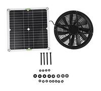 Agatige Kit de Ventilateur de Panneau Solaire, 10 Pouces 100W Solaire d'échappement d'échappement épreuve de Ventilation Round Ventilateur pour poulaille
