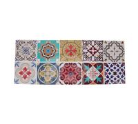 Agatige Lot de 10 Autocollants pour Carrelage en PVC épais De Style Marocain pour Cuisine, Escalier Mural, 14 X 14 Cm