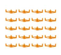 Agatige Lot de 20 Clips réglables à 360 degrés pour Plantes, 3,1 x 1 Pouce, Clips d'entraînement en Plastique à Faible Stress, cintreuse de Branches d'arbre pour Le Jardinage des Plantes (Orange)