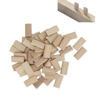 Agatige Lot de 50 tenons à domino en hêtre - 6 x 40 mm - Tenons lâches - Tenons libres - Tenons en hêtre assorties - Blocs d'insertion pour système de menuiserie de domino
