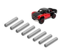Agatige Lot de 8 Axes de Roue RC, 2,5 x 12 mm/0,1 x 0,5 Pouces écrou de moyeu de Roue de Voiture RC axe de moyeu de Roue de Remplacement en Acier Haute Performance pour Voiture télécommandée 1/7
