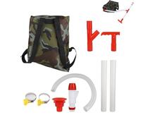 Agatige Manual Fertilizer Spreader, Adjustable Beans Planter, Flexible Handle Fertilizing Tool Handheld Seeder Garden Planting Tool with Bag for Corn, Vegetables