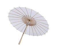 Agatige Ombrelle Chinoise en Papier Peint à La Main, Papier Parapluie Blanc Fait à La Main en Tissu Bricolage Peinture Parapluie Décoratif Mariage Nuptiale Danse Décor Photo Cosplay Prop(Radius20cm)