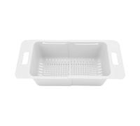 Agatige Panier de congélateur coffre, bacs d'organisation de congélateur en plastique réglables en profondeur, bac de rangement pour réfrigérateur avec séparateur et poignée pour la (Blanche)