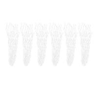 Agatige Poche de Table de Billard, 6 Pièces Filet de Poche de Billard en Fil de Coton Creux vers Le Bas Longue Durée de Vie Ensemble de Remplacement de Sac de Filet de Table de Billard (Blanche)