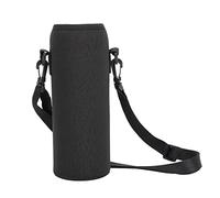 Agatige Porte-Sacs à Bouteille d'eau, 1000 ML de sténose à Bouteille en néoprène isolée Couverture de Pochette de boîtier avec bandoulière pour Marcher (Noir)