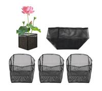 Agatige Pot de Plantes Aquatiques 4 pièces, Pot de Plante Flottant réutilisable en Maille PVC, jardinière de nénuphar pour étang, tourbière, Jardin terrestre (4,6 Pouces)