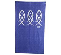 Agatige Rideau de Porte de Style Japonais, Poisson Imprimé Décoratif Rideaux Porte Chambre Diviseur Aveugle Style Japonais Porte Diviseur Demi Shading Rideaux pour Salon Cuisine Décor150 x 85 cm