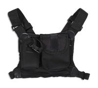 Agatige Sac de Poitrine D'extérieur pour Hommes, Nylon Pack Harnais de Poitrine Sac à Dos avec Poche de Poitrine pour Radio Bidirectionnelle Pochette Porte-Accessoires Radio Gilet de Course Léger